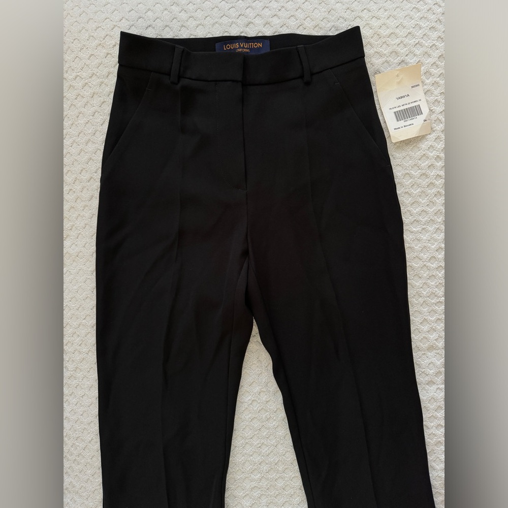🆕 Louis Vuitton Uniforms Trouser Straight Leg Pants in Black EU 32 US 0 XXS - Picture 2 of 15